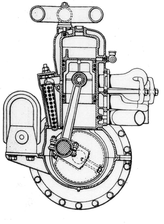 1910 motor front view