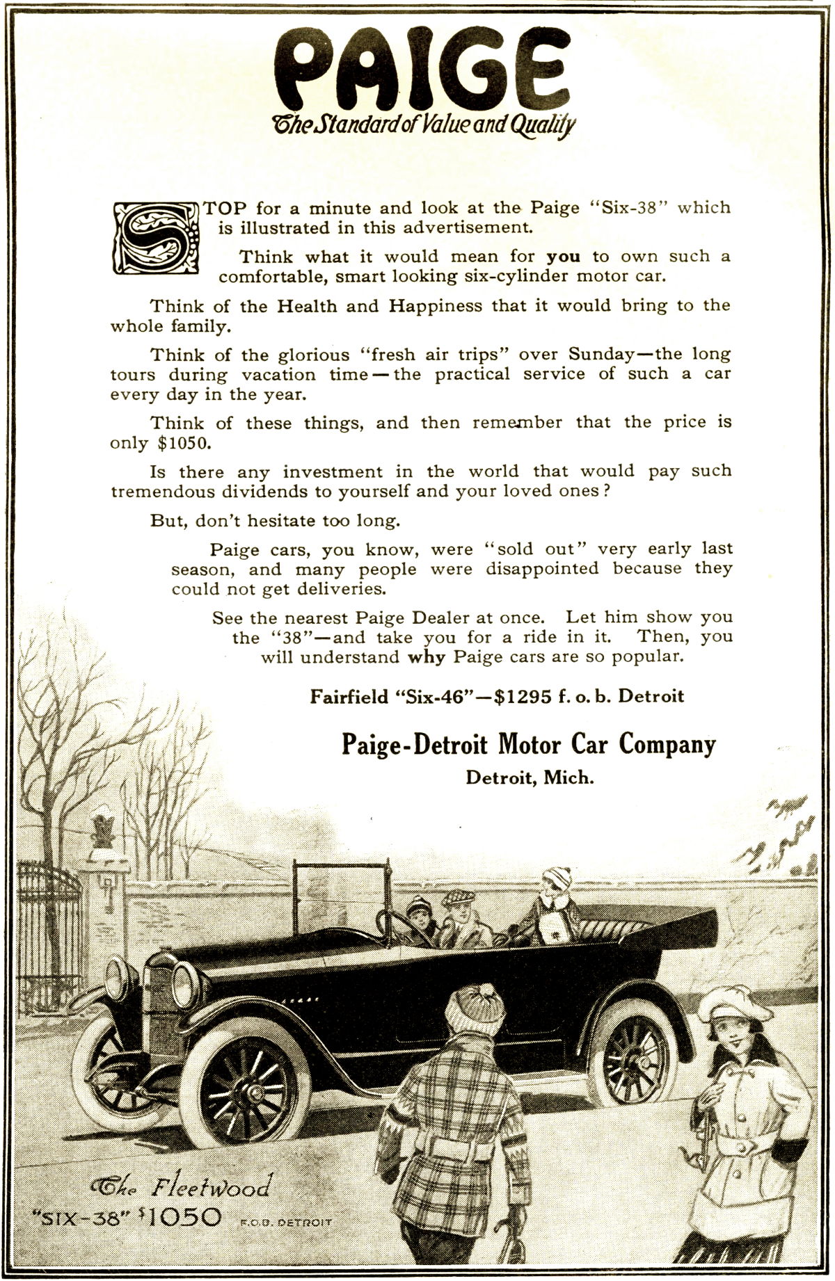 1916 Fleetwood 6-38